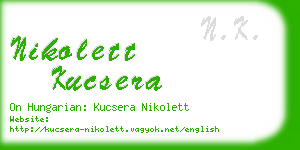 nikolett kucsera business card